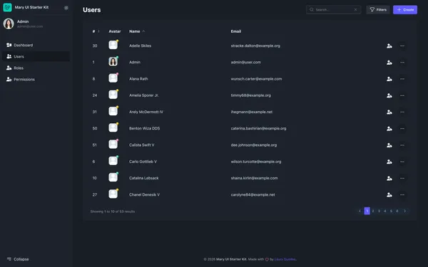 Mary UI Laravel Starter Kit